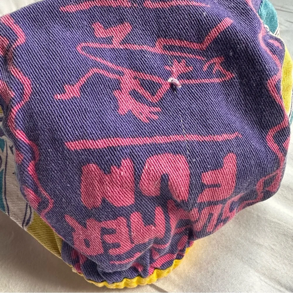 VTG 1991 Wendy’s Summer Fun YOUTH Painter Cap Hat 90s Neon Kids - AS IS